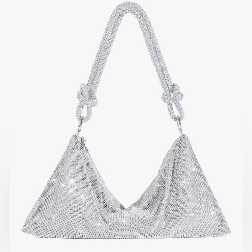 Silver Rhinestone Handbag